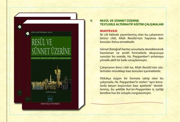 <center><br><strong>Resûl ve Sünnet Üzerine</strong><br><strong>Testlerle</strong><br><strong>Alternatif Eğitim Çalışmaları</strong> - Thumbnail